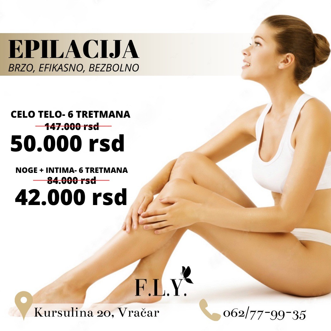 F.L.Y. Beauty Beograd #beograd Laserska epilacija Laserska epilacija celog tela - za dame