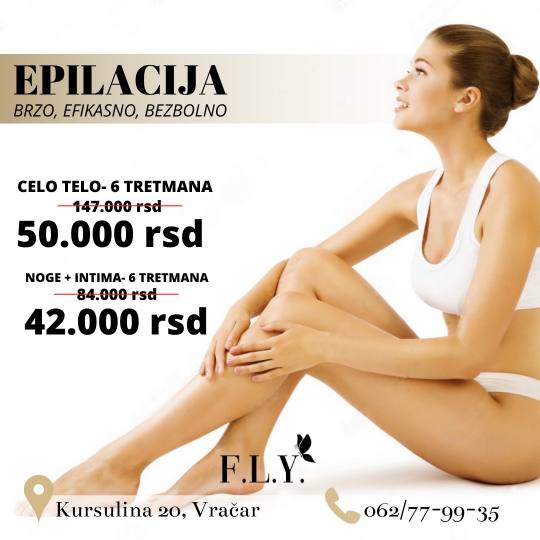 F.L.Y. Beauty Beograd #beograd Laserska epilacija Laserska epilacija celog tela - za dame #epilacija