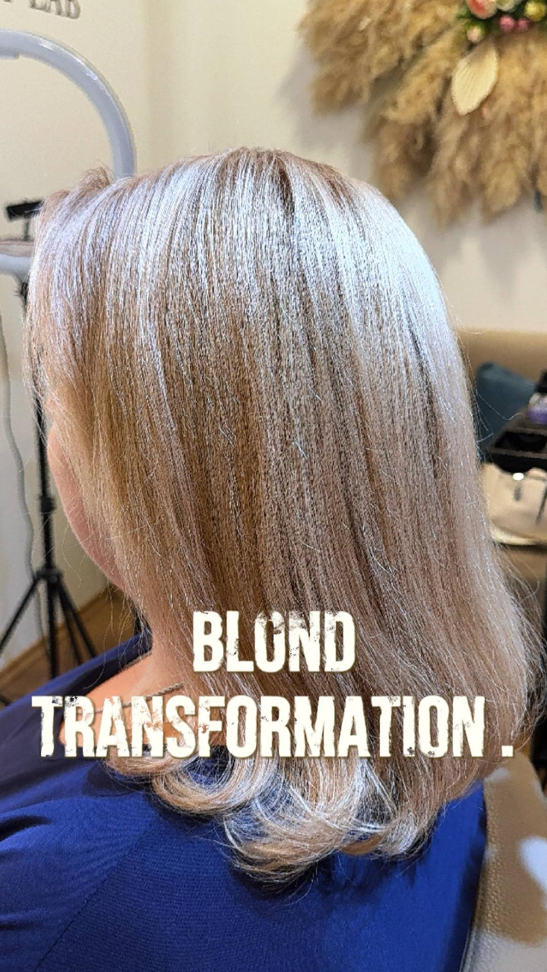Farbanje kose Total blond - kosa srednje dužine - Colore beauty Lab, Beograd Farbanje kose Frizerski saloni Farbanje kose, Beograd, Zvezdara