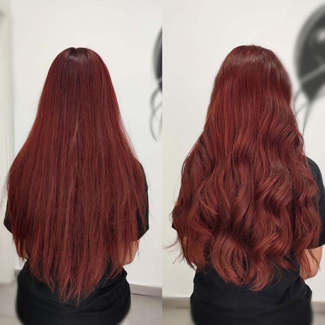 Feniranje na talase - extra duga kosa (preko lopatica) - Infinity Hair, Novi Sad Feniranje i stilizovanje Frizerski saloni Feniranje i stilizovanje, Novi Sad, Grbavica, Liman, Adamićevo naselje