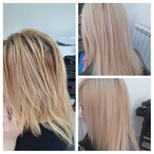 Imperativ #beograd Keratinski tretmani Pramenovi + keratin (pre i posle) Keratinsko ispravljanje - k