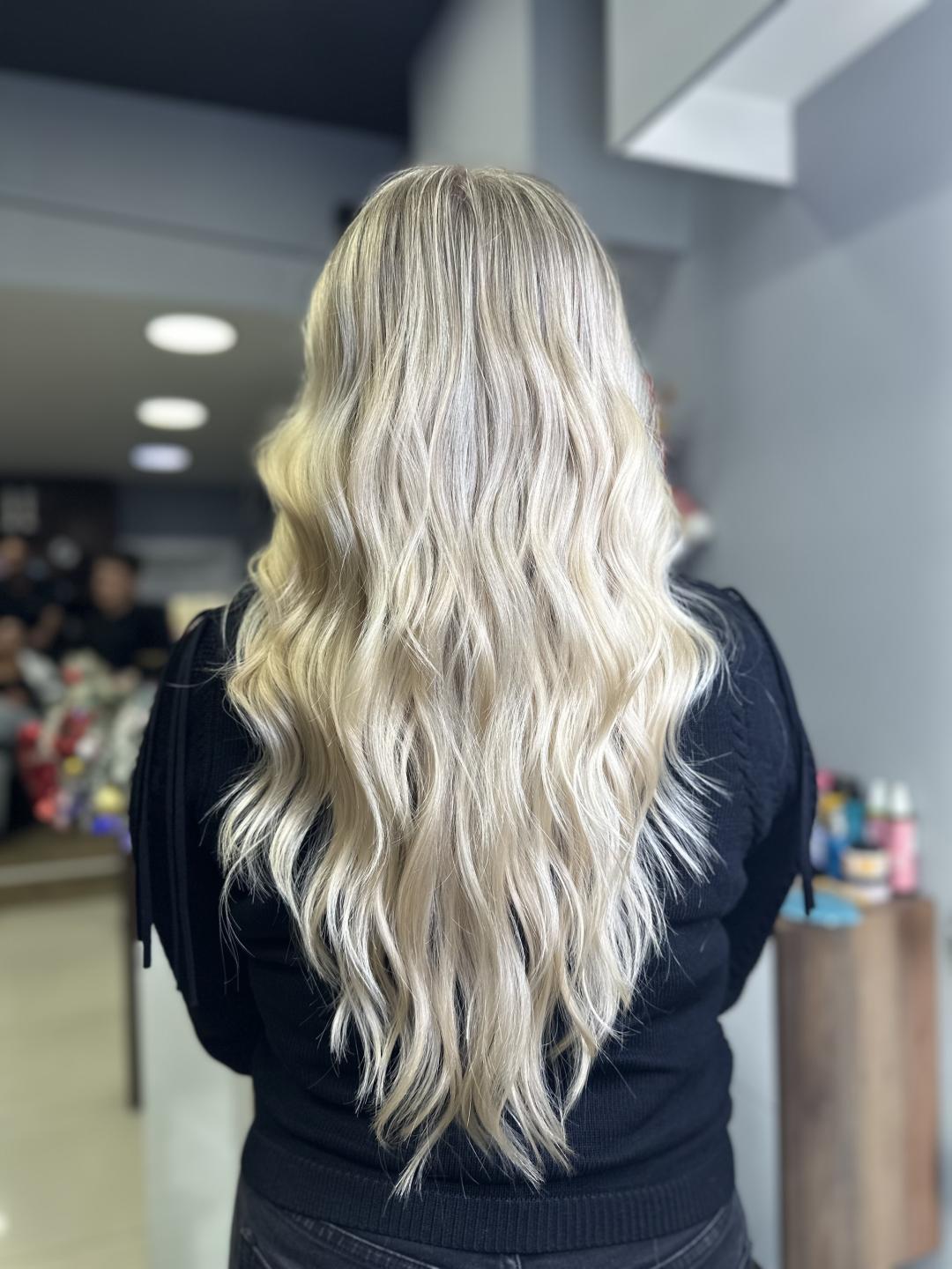 Balayage / Ombre + feniranje - ekstra duga kosa (preko lopatica) - Maestro Jasmin, Beograd Ombre, sombre, balayage Frizerski saloni Ombre, sombre, balayage, Beograd, Centar, Stari grad, Dorćol