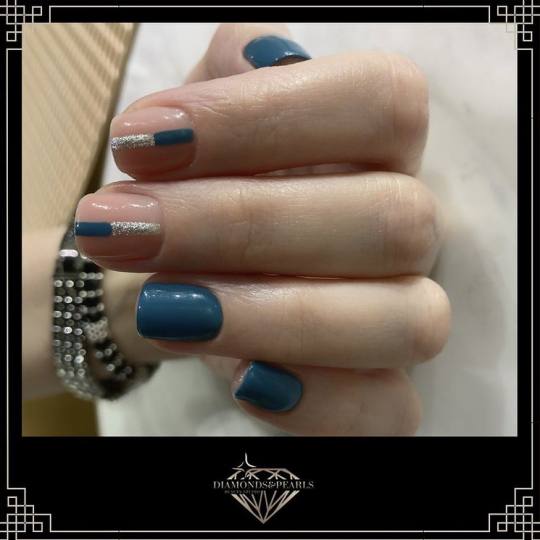 Diamonds & Pearls Beauty Studio #beograd Manikir Ruski manikir + gel lak kratki nokti