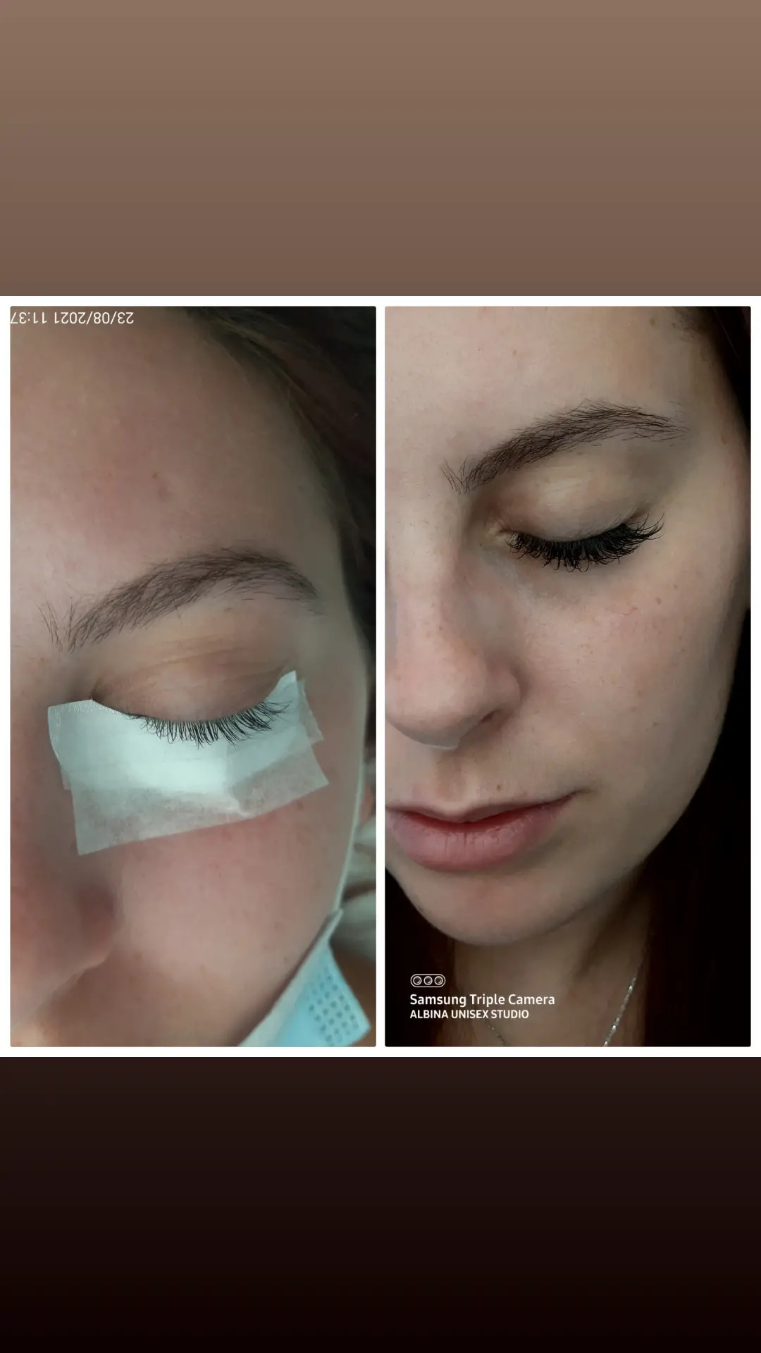 Albina Unisex Studio Lepote #temerin Nadogradnja trepavica Nadogradnja svilenih trepavica - 1 na 1 + oblikovanje obrva GRATIS