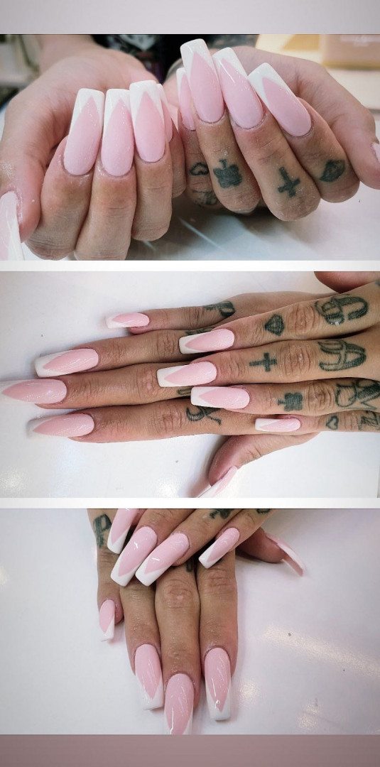 Nadogradnja noktiju tipsama + gel lak french - Alfaparf Nails, Beograd Nadogradnja noktiju Nokti Nadogradnja noktiju, Beograd, Karaburma, Višnjička banja