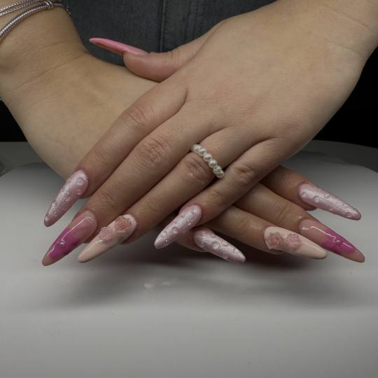 The Maya #beograd Izlivanje noktiju Izlivanje noktiju gelom + nail art- XL dužina