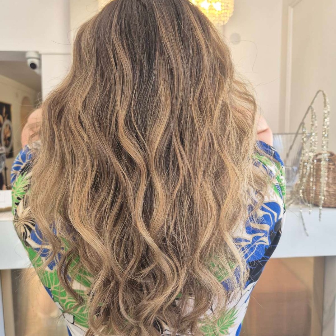 Esthetique Privé #beograd Pramenovi GOLDWELL Pramenovi + preliv + feniranje - duga kosa