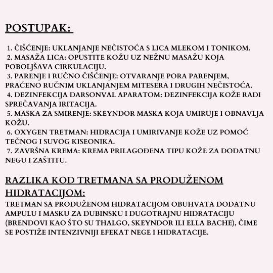 Vreme za mene #novisad Tretman lica Higijenski tretman lica + produžena hidratacija lica + Oxygen t