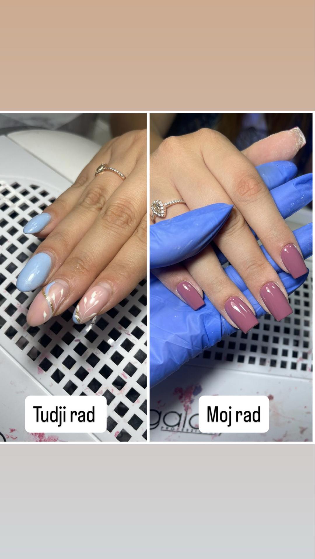 Korekcija tuđeg rada - dodatak uz korekciju - Sneža Nails, Beograd Korekcija noktiju Nokti Korekcija noktiju, Beograd, Novi Beograd Stari Merkator