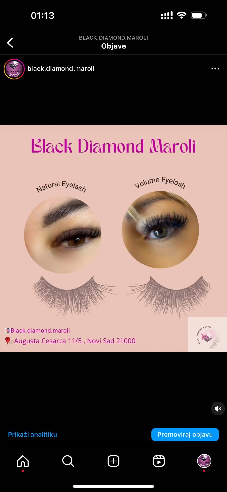 Black Diamond Maroli #novisad Nadogradnja trepavica Nadogradnja svilenih trepavica - 5D