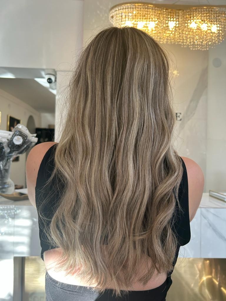 Esthetique Privé #beograd Pramenovi GOLDWELL Pramenovi + preliv + feniranje - duga kosa