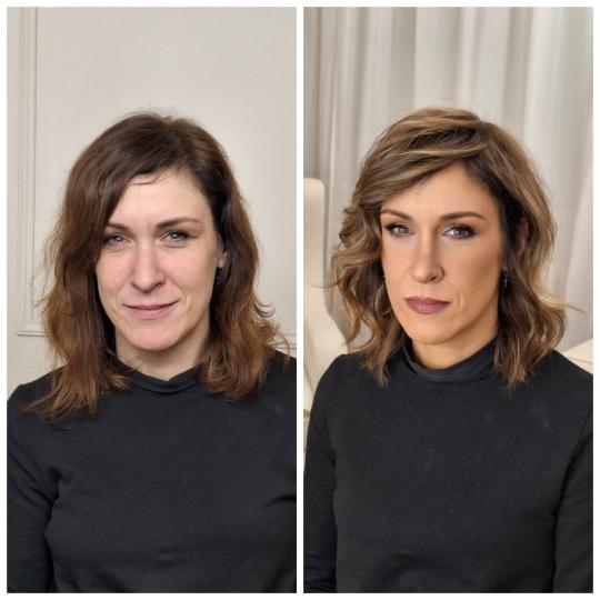 BeNova Studio #beograd Make-up / šminkanje Full makeover - kosa srednje dužine