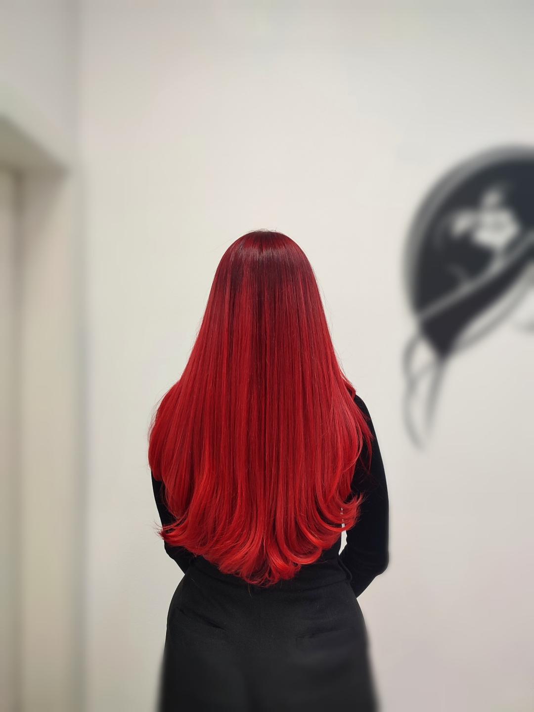 Farbanje cele dužine (profesionalna farba) - ekstra duga kosa (preko lopatica) - Infinity Hair, Novi Sad Farbanje kose Frizerski saloni Farbanje kose, Novi Sad, Grbavica, Liman, Adamićevo naselje