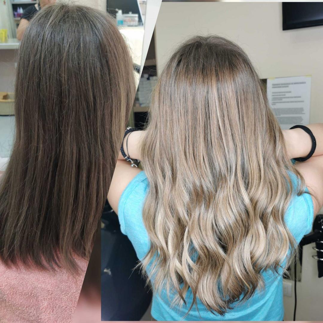 Cecix #beograd Ombre, sombre, balayage Balayage / Ombre / nijansiranje + preliv - kosa srednje dužine