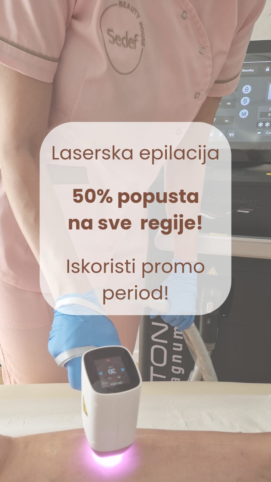 Sedef Beauty house #beograd Laserska epilacija Laserska epilacija pola nogu + brazilka + pazuh