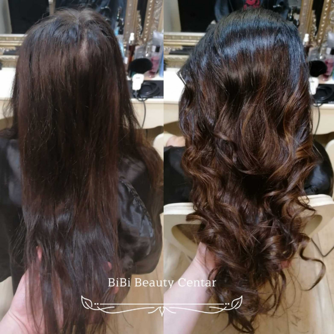 Bibi beauty centar #beograd Farbanje kose Farbanje cele dužine - kosa srednje dužine