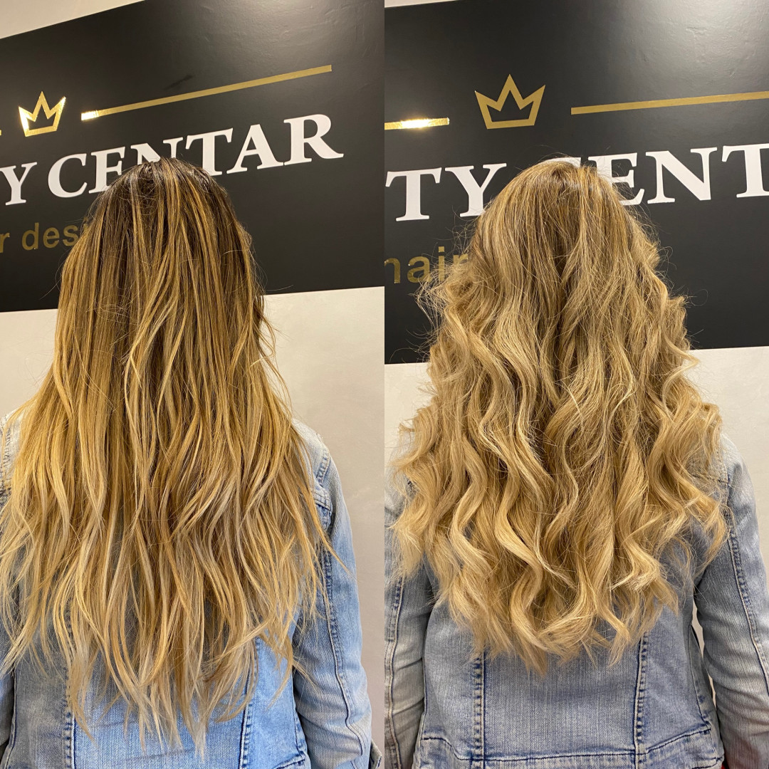 Beauty Centar 2313 #beograd Ombre, sombre, balayage Pramenovi + tretman kose + žensko šišanje + feniranje - ekstra duga kosa