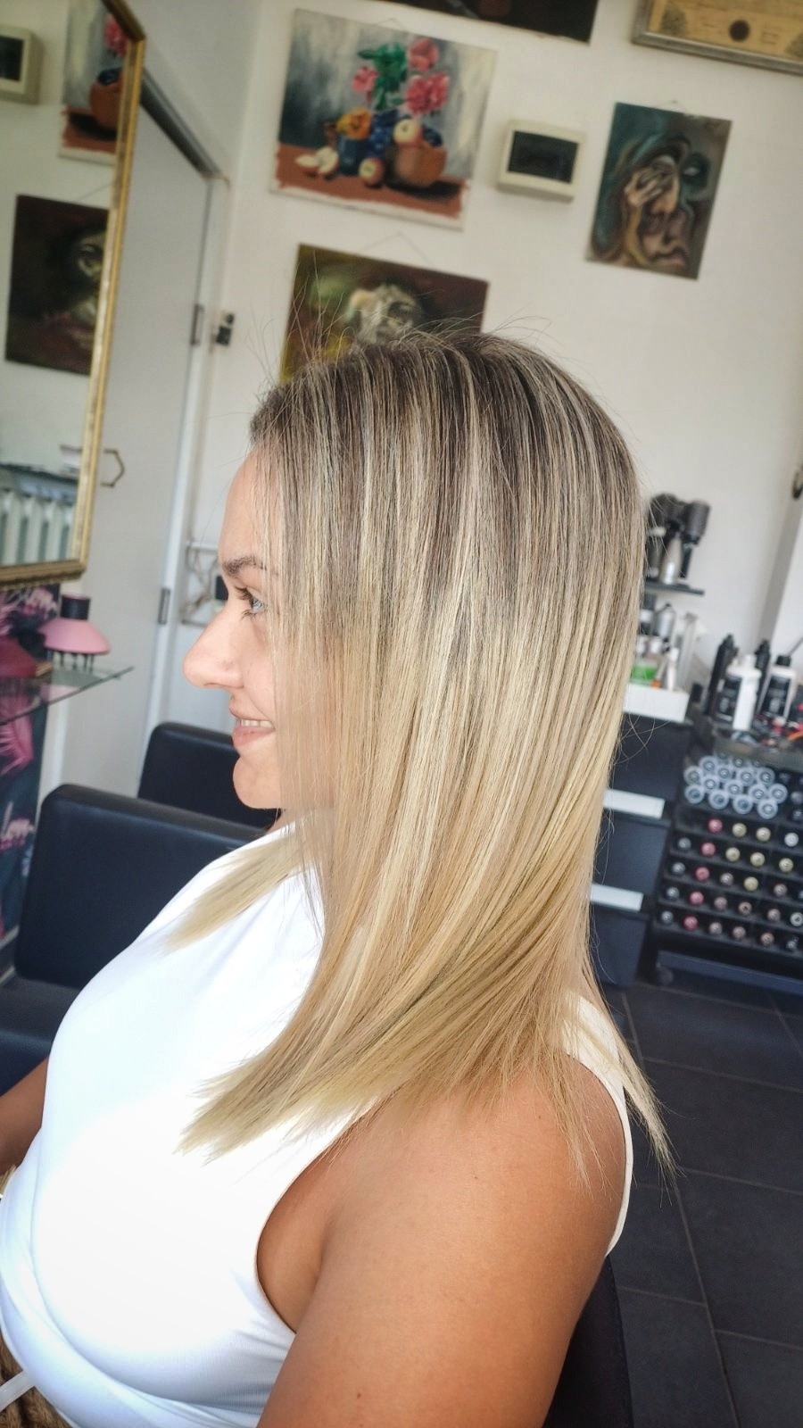 Fijatović #beograd Pramenovi Pramenovi na foliju + preliv + feniranje - duga kosa