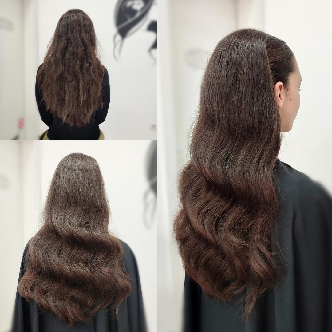 Holivudski talasi (bez pranja) - duga/extra duga kosa - Infinity Hair, Novi Sad Feniranje i stilizovanje Frizerski saloni Feniranje i stilizovanje, Novi Sad, Grbavica, Liman, Adamićevo naselje