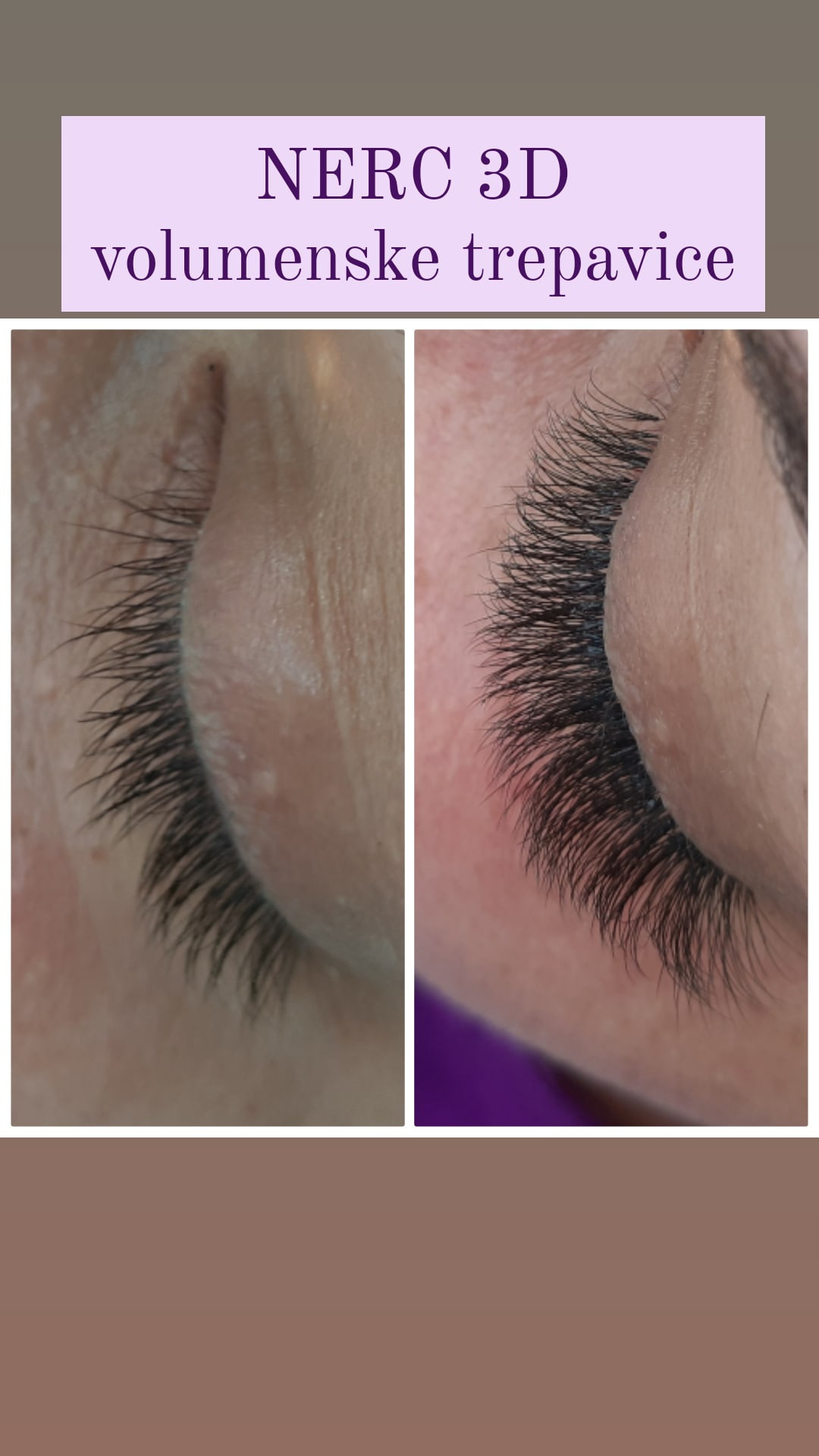 Nadogradnja volumenskih trepavica 3D + oblikovanje obrva GRATIS - Albina Unisex Studio Lepote, Temerin Nadogradnja trepavica Lice Nadogradnja trepavica, Temerin, Centar