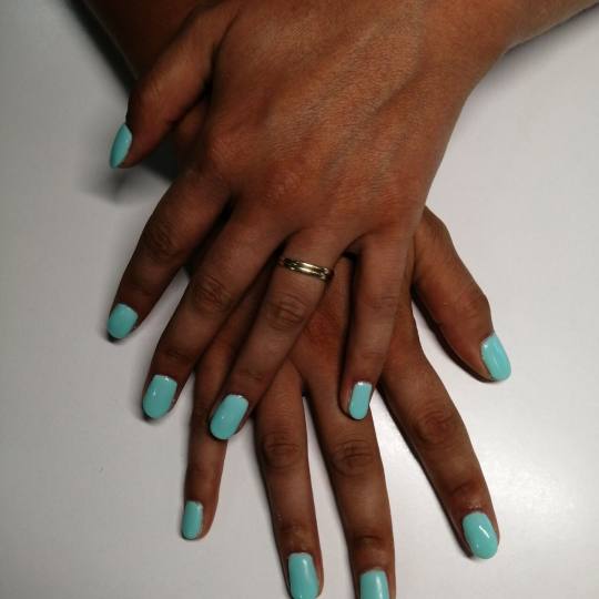 Magdalena 11 #beograd Gel lak Manikir + gel lak caribbean. blue