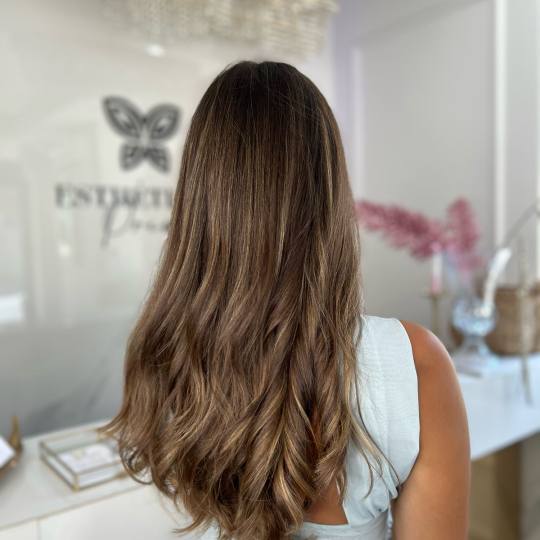 Esthetique Privé #beograd Ombre, sombre, balayage Balayage + Preliv +Feniranje + Šišanje +Black C