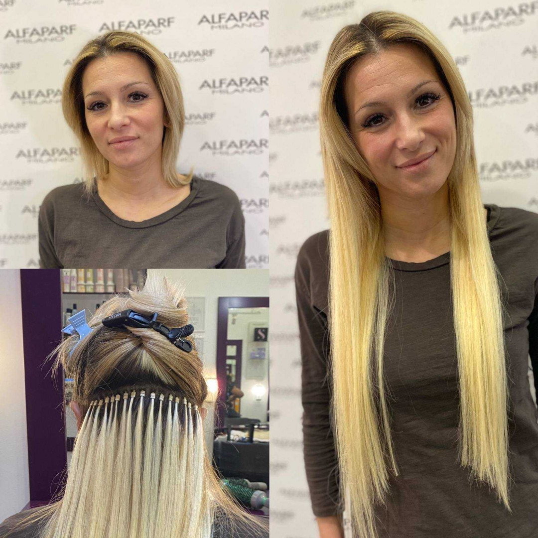 Alfaparf Studio Ada Mall #beograd Nadogradnja kose Nadogradnja kose keratinom / mikroring tehnikom - po pramenu