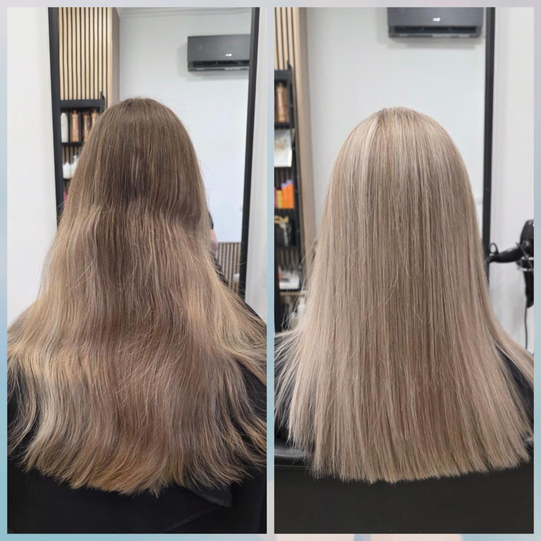 Nijansiranje kose + feniranje - duga kosa - Tesoro Capelli, Novi Sad Ombre, sombre, balayage Frizerski saloni Ombre, sombre, balayage, Novi Sad, Telep, Adice, Bistrica