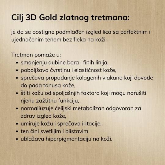 Vreme za mene #novisad Tretman lica 3D Gold tretman + Oxygen tretman gratis DA LI STE ČULI ZA TRETM
