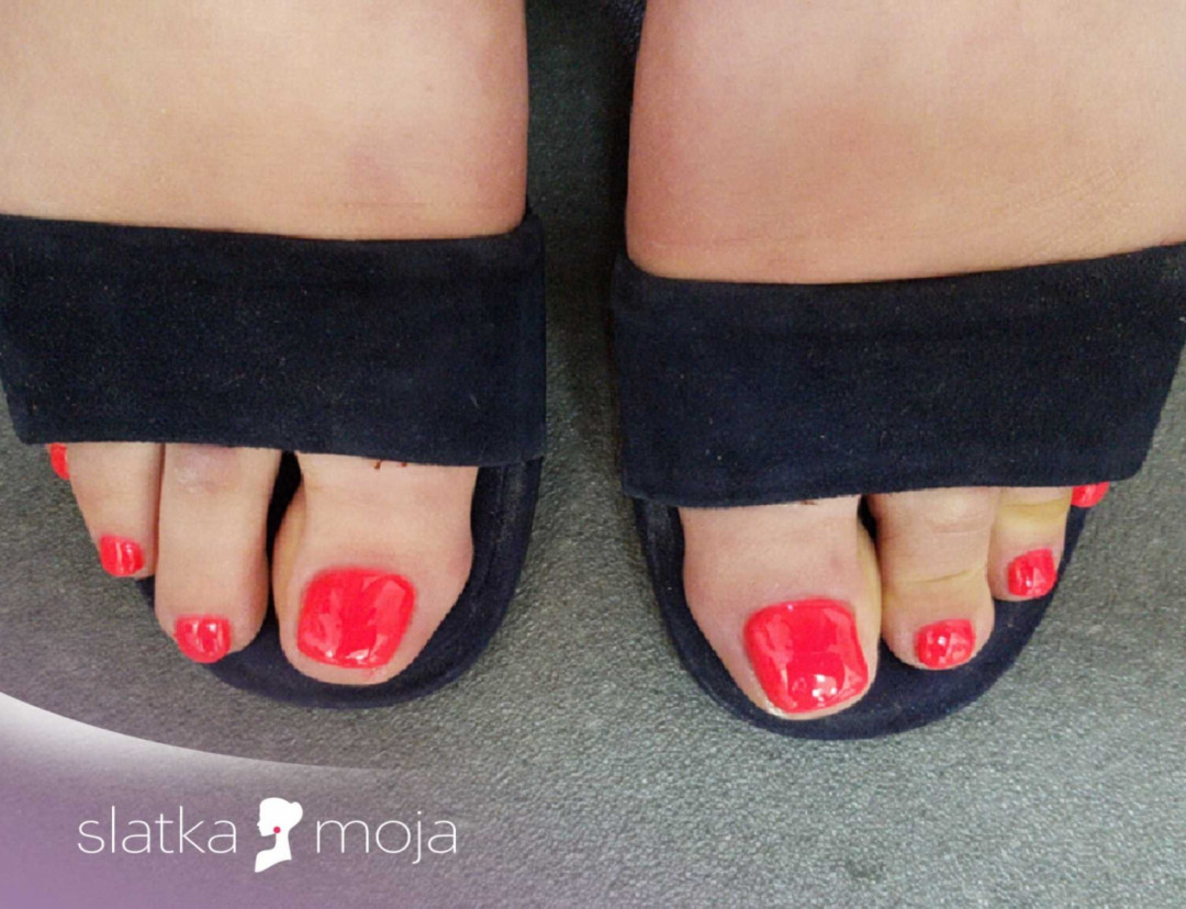 Estetski pedikir + gel lak - Slatka moja, Beograd Gel lak Nokti Gel lak, Beograd, Novi Beograd blokovi, Belville, Savski kej