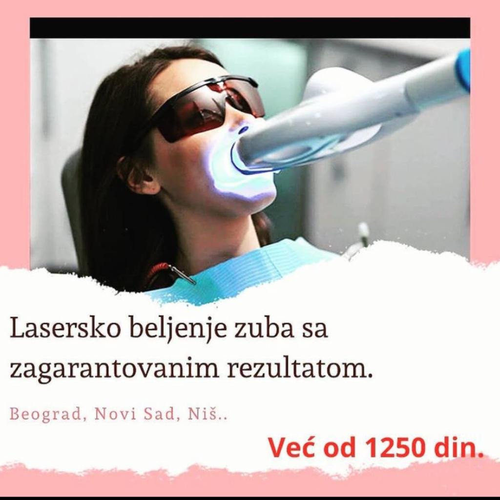 Lasersko izbeljivanje zuba - 6 tretmana - Laser centar Triniti Novi Sad, Novi Sad Zubi Wellness Zubi, Novi Sad, Rotkvarija, Podbara, Salajka