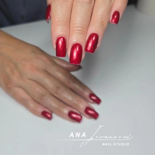 A. J. Nail Studio #nis Izlivanje noktiju Izlivanje noktiju gelom - M dužina