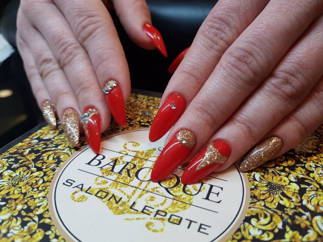 Baroque #beograd Izlivanje noktiju Izlivanje noktiju gelom + gel lak - duži nokti