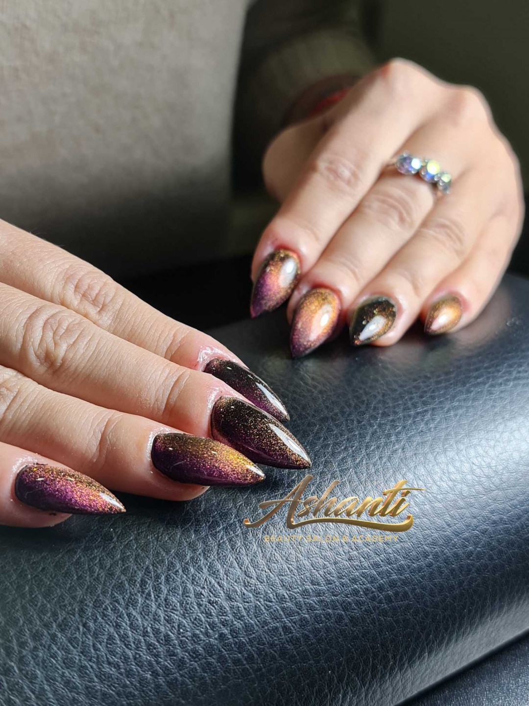 Ashanti Beauty Salon & Academy #beograd Lakiranje noktiju Cat eye / babyboomer - dodatak uz uslugu