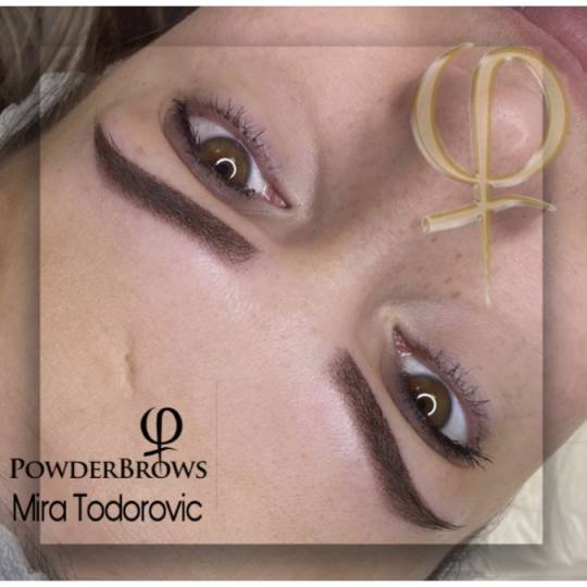 Diamonds & Pearls Beauty Studio #beograd Trajna šminka Phi Powder Ombre Brows + prva korekcija nako