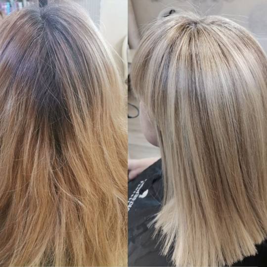 Bibi beauty centar #beograd Pramenovi Pramenovi na foliju u 1 / 2 boje / blanšem + preliv - kosa sr