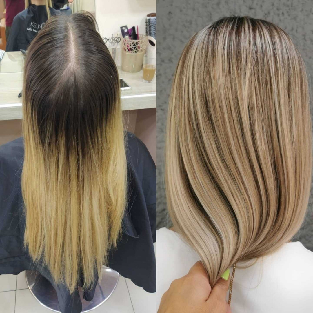 Cecix #beograd Ombre, sombre, balayage Nijansiranje cele dužine kose sa prelivom - duga kosa