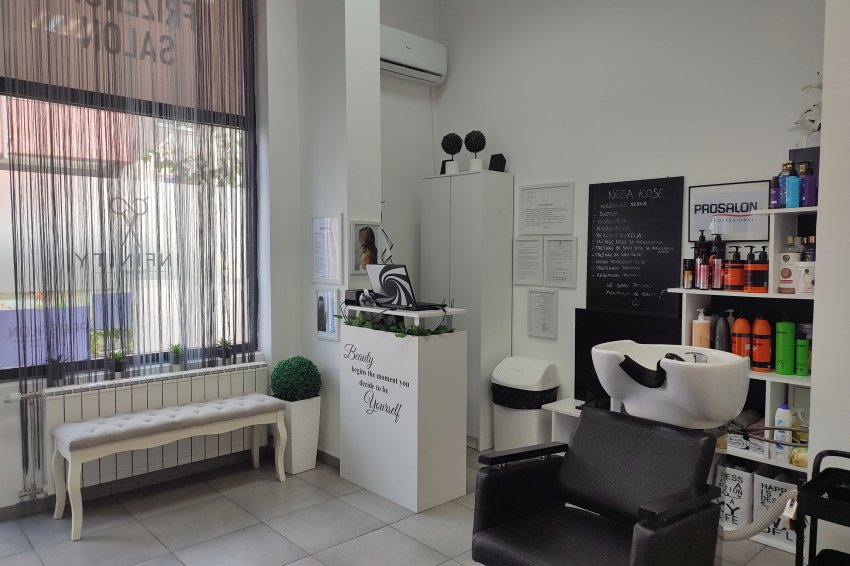 Infinity Hair Frizerski salon zakazivanje Novi Sad, Tolstojeva 66